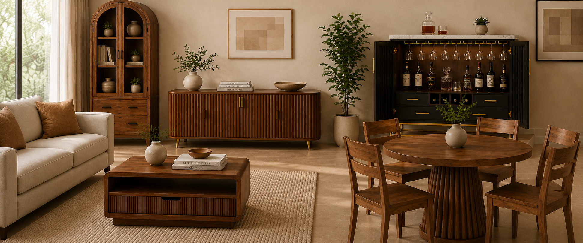 The Grandeur International handcrafted wooden furniture collection
